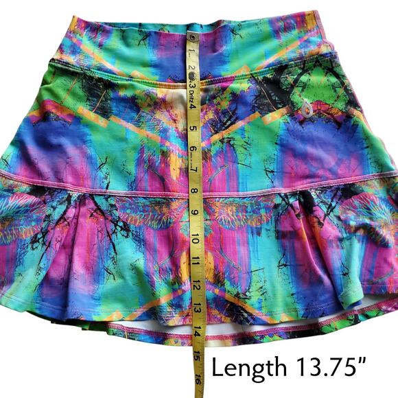 Dona Jo Skort Psychedelic Print Athletic Tennis Pickleball Golf Size S - Picture 8 of 12